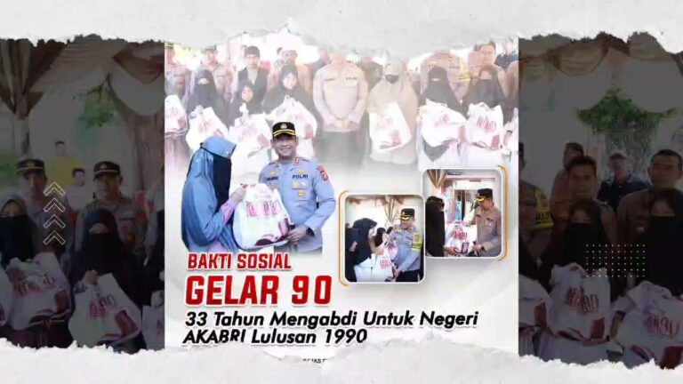 Kapolres Serahkan Sembako Dalam rangka Bakti Sosial Akabri 90 Kepada Puluhan Santri