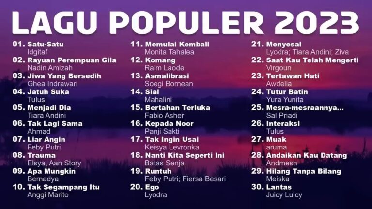 Lagu Pop Santai,Terpopuler 2023