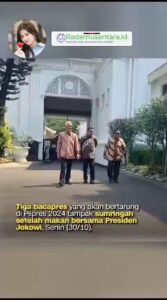 Momen Ketika Tiga Capres 2024 Bergandengan Tangan Di Depan Istana Negara