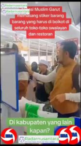 Aliansi Muslim Garut Terus Bergerak Mengedukasi Warga Dengan Menempel Sticker Di Setiap Swalayan Yang Terafiliasi Dengan Produk Israel