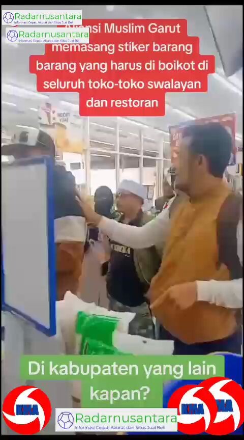 Aliansi Muslim Garut Terus Bergerak Mengedukasi Warga Dengan Menempel Sticker Di Setiap Swalayan Yang Terafiliasi Dengan Produk Israel