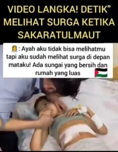 Masya-Allah, Allahu Akbar Detik-Detik Sakaratul Maut, Anak Gadis Palestina Ini Tak Dapat Melihat Wajah Ayahnya Tapi Dapat Melihat Surga-Nya Allah
