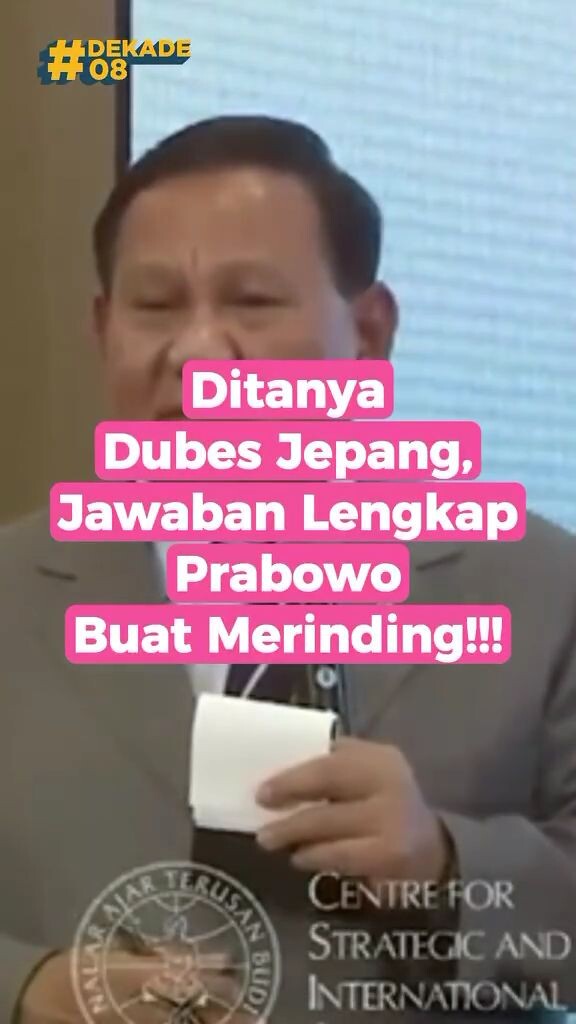 Ditanya Dubes Jepang, Jawaban Prabowo Bikin Merinding