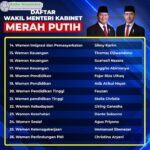 Ini Dia Daftar Susunan Menteri Bernama Kabinet Merah-Putih Prabowo Gibran