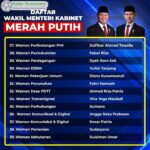 Ini Dia Daftar Susunan Menteri Bernama Kabinet Merah-Putih Prabowo Gibran