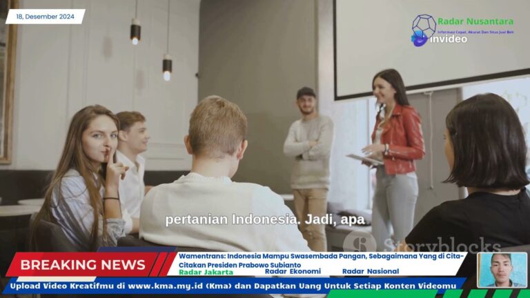 Wamentrans : Indonesia Mampu Swasembada Pangan, Sebagaimana Yang Di Cita Citakan Presiden Prabowo Subianto