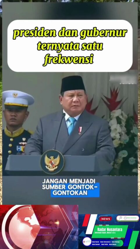 Presiden dan Gubernur Ternyata Satu Frekwensi