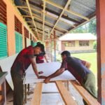 Dukung Pendidikan Berkualitas, Satgas TMMD ke 128 Kodim 1801/Manokwari Renovasi SD Inpres 62 /Asai
