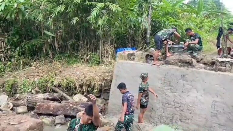 Satgas Bakti TNI Bangun Jembatan Beton di Nias, Wujudkan Akses Aman bagi Warga